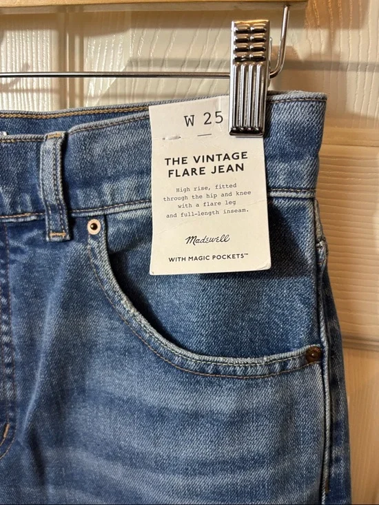 Madewell Vintage Flare jeans NWT - Picture 4 of 9